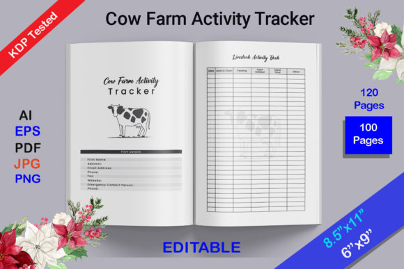 Cow Farm Activity Tracker KDP Interior: A Creative Blueprint for Your Publishing Success