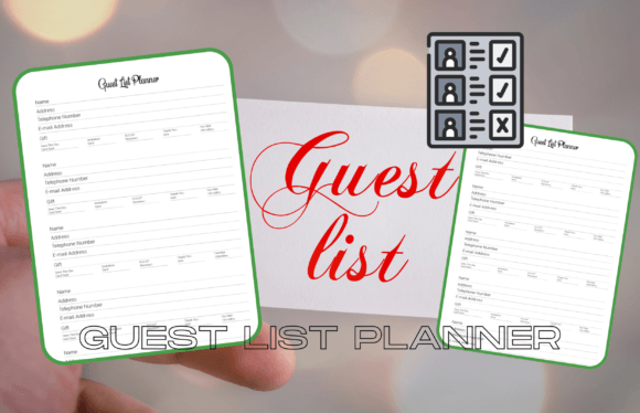 The Guest List Wedding Planner for Amazon KDP Publishing