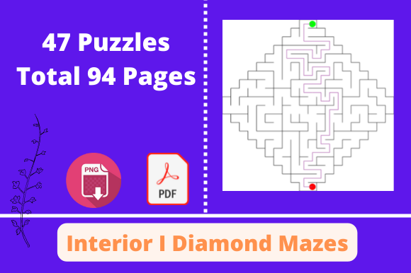 The Perfect KDP Puzzle Book: Diamond Mazes Puzzle Book with Solutions