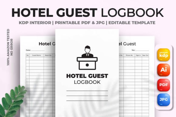 Your Essential Tool for Professional Hospitality: The Hotel Guest Logbook KDP Interior